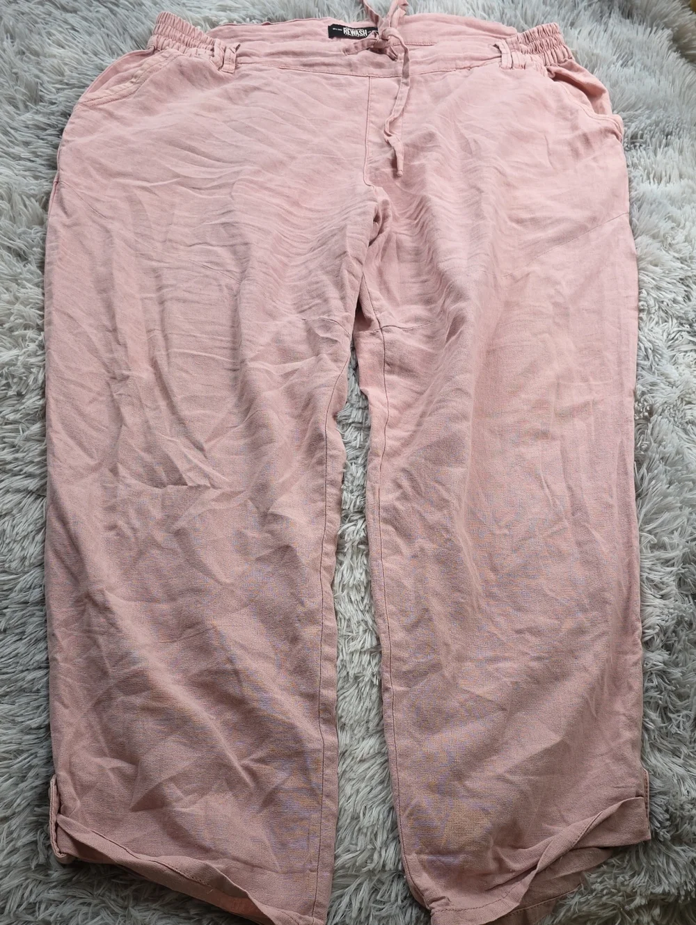 Rewash Pale Pink Drawstring Chinos